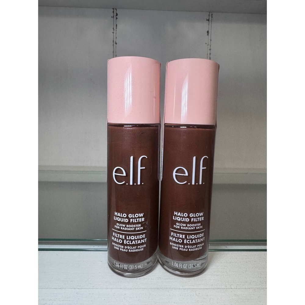 Lot of 2 ELF Halo Glow Liquid Filter Shade 8.5 Rich Glow Booster 1.06 oz Each